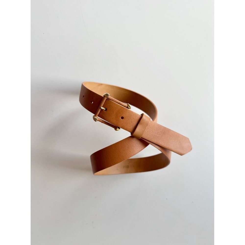 Vintage EMMANUEL Brown Leather Hip Belt, Size L - Made in Canada